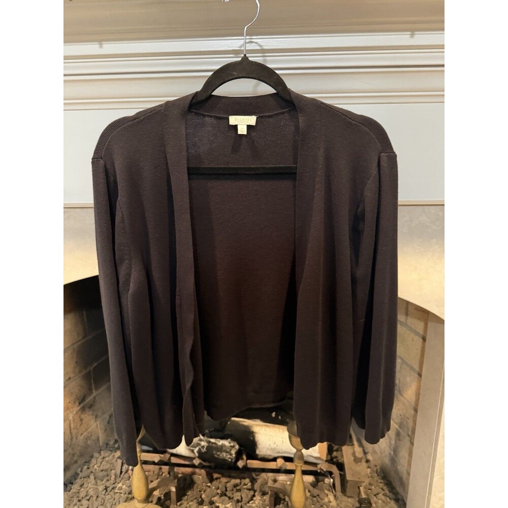 Talbots Black Open Front Cardigan Size 2X